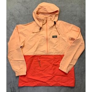 L.L. Bean Women's Mountain Classic Anorak, Colorblock, M Regular, Pink/Red